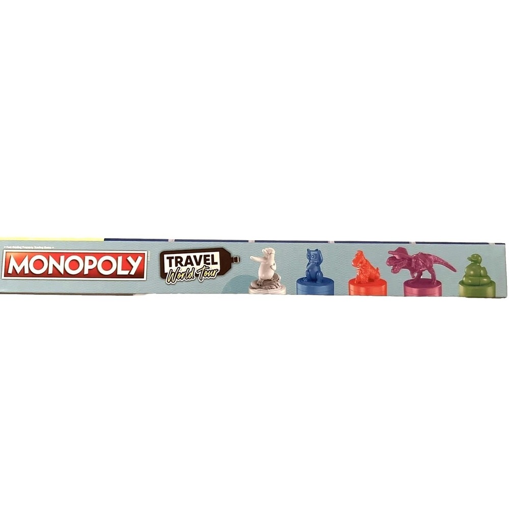 Monopoly Travel World Tour Board Game Bonus Penguin Stamper Token Hasbro Ages 8+ - Picture 6 of 9